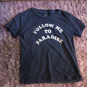 Navy blue vintage looking printed t-shirt